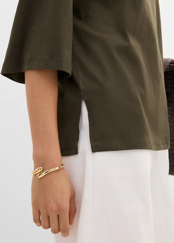 Maglia oversize in misto cotone biologico elasticizzato, bonprix