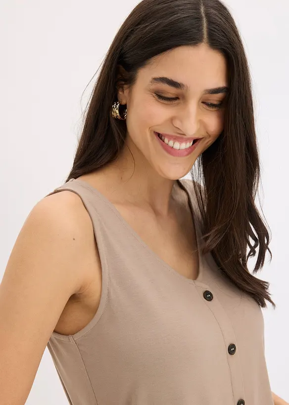 Top con bottoni, bonprix