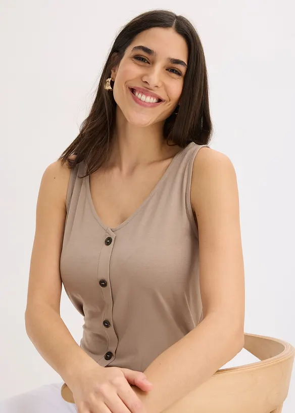 Top con bottoni, bonprix