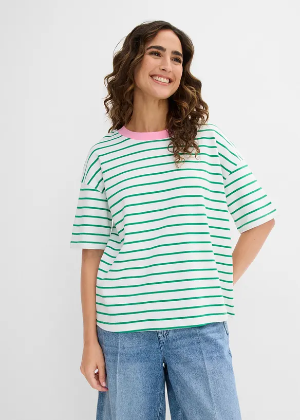 T-shirt oversize in puro cotone biologico, bonprix