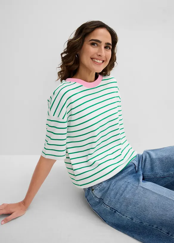 T-shirt oversize in puro cotone biologico, bonprix