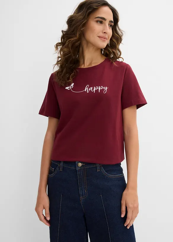 T-shirt in puro cotone, bonprix