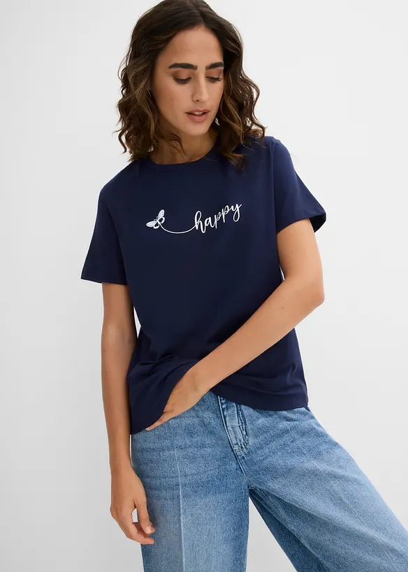 T-shirt in puro cotone, bonprix
