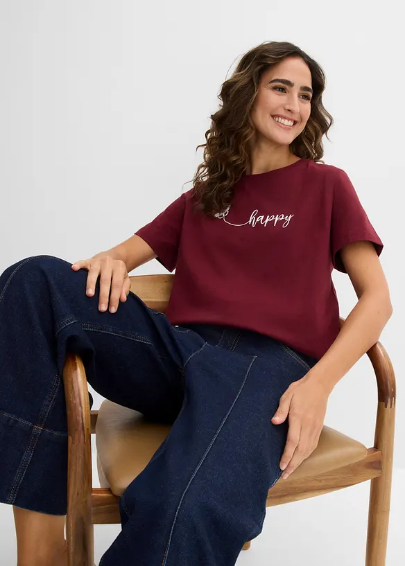 T-shirt in puro cotone, bonprix