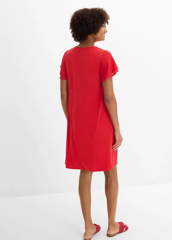 Abito in maglina con maniche di chiffon, bonprix