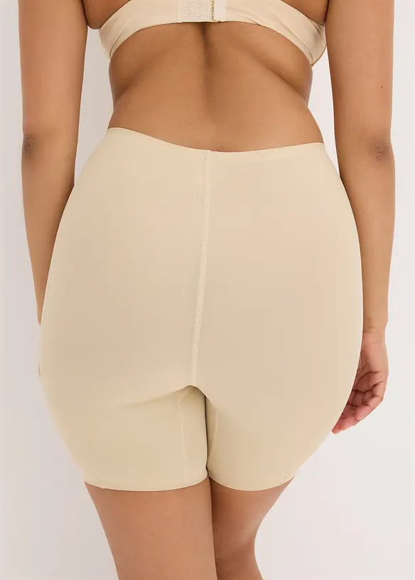 Pantaloncini con inserto trasparente ed effetto modellante medio (pacco da 2), bonprix