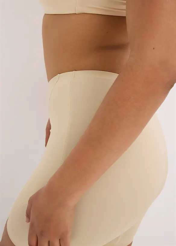 Pantaloncini con inserto trasparente ed effetto modellante medio (pacco da 2), bonprix
