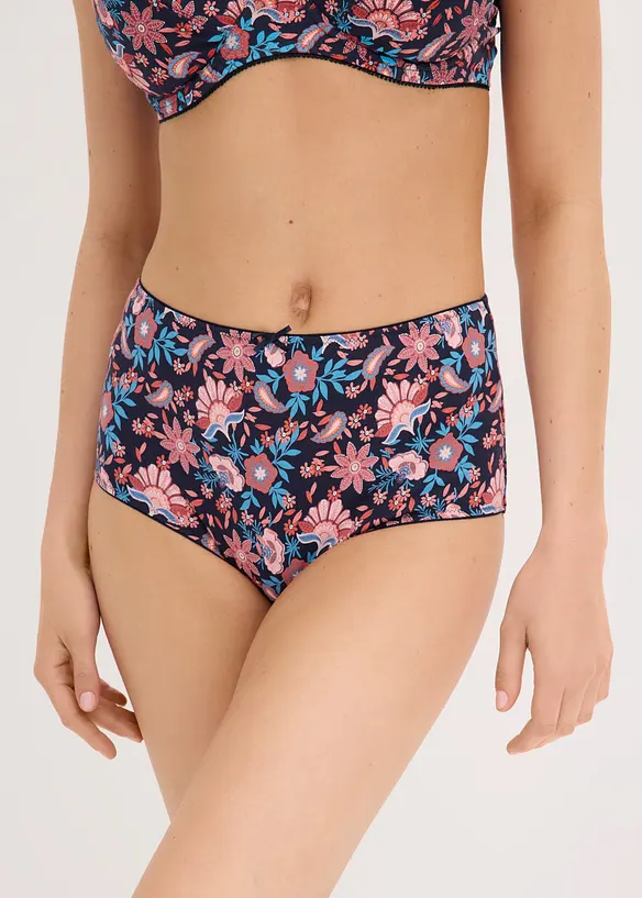 Slip a vita alta con cotone (pacco da 4), bonprix