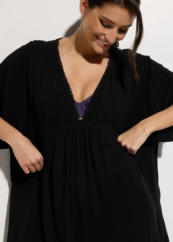 Tunica copricostume in crinkle strutturato, bonprix