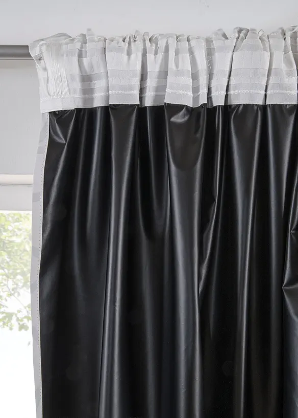 Tenda oscurante con retro nero rivestito, anche extra lunga (pacco da 1), bonprix
