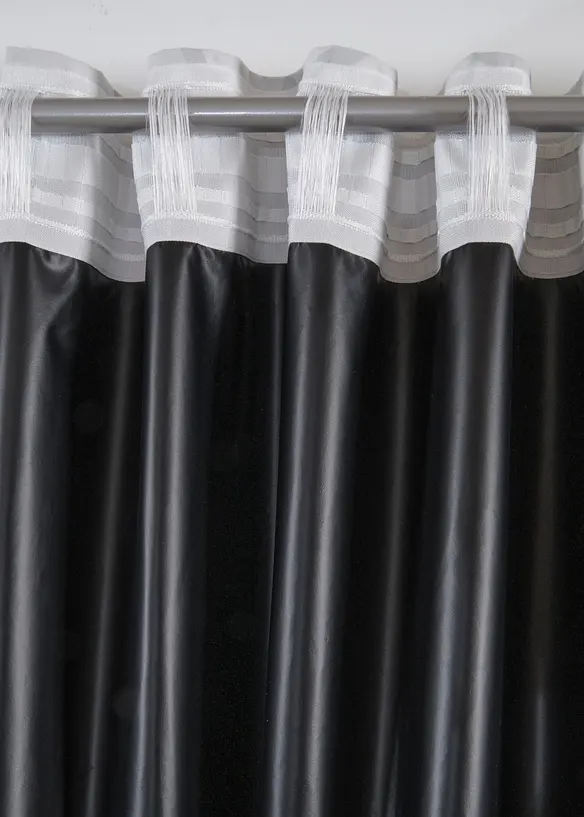 Tenda oscurante con retro nero rivestito, anche extra lunga (pacco da 1), bonprix