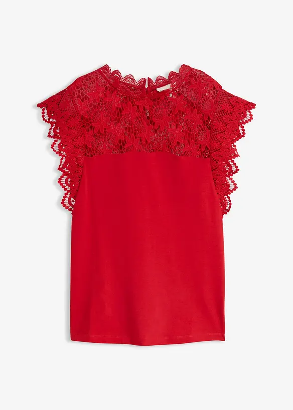 Maglia con inserto in pizzo, bonprix