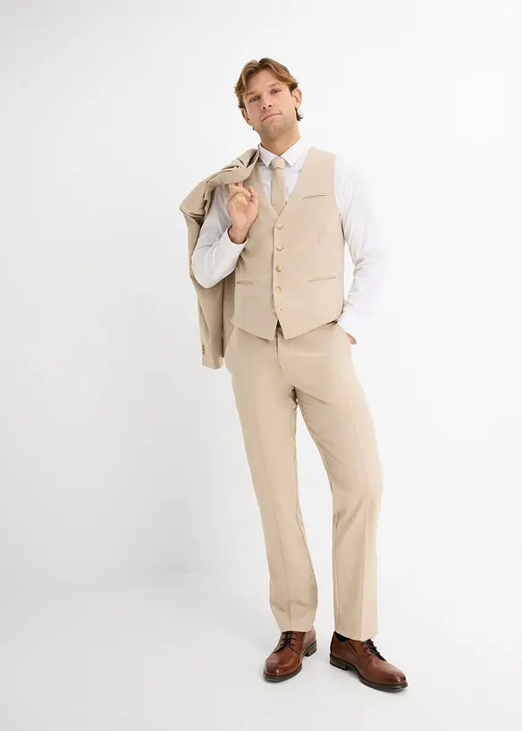 Abito da sposo con gilet e cravatta, regular fit (set 4 pezzi), bonprix