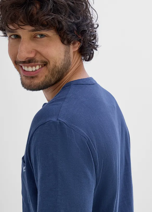 Maglia serafino in puro cotone biologico, bonprix