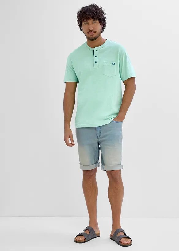 Maglia serafino in puro cotone biologico, bonprix