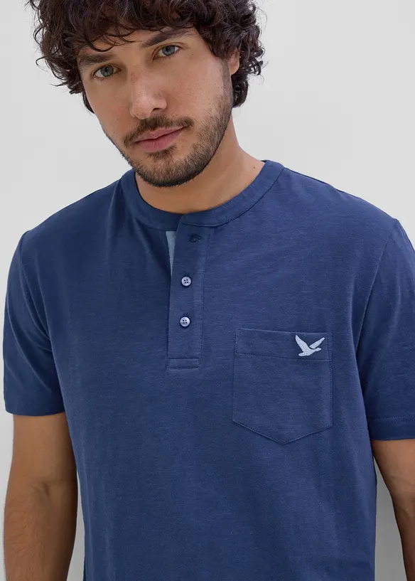 Maglia serafino in puro cotone biologico, bonprix