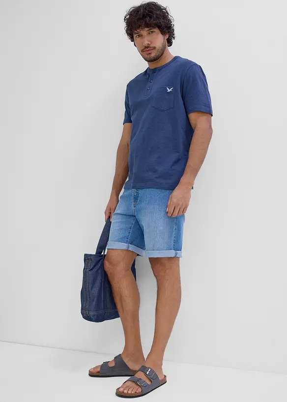 Maglia serafino in puro cotone biologico, bonprix