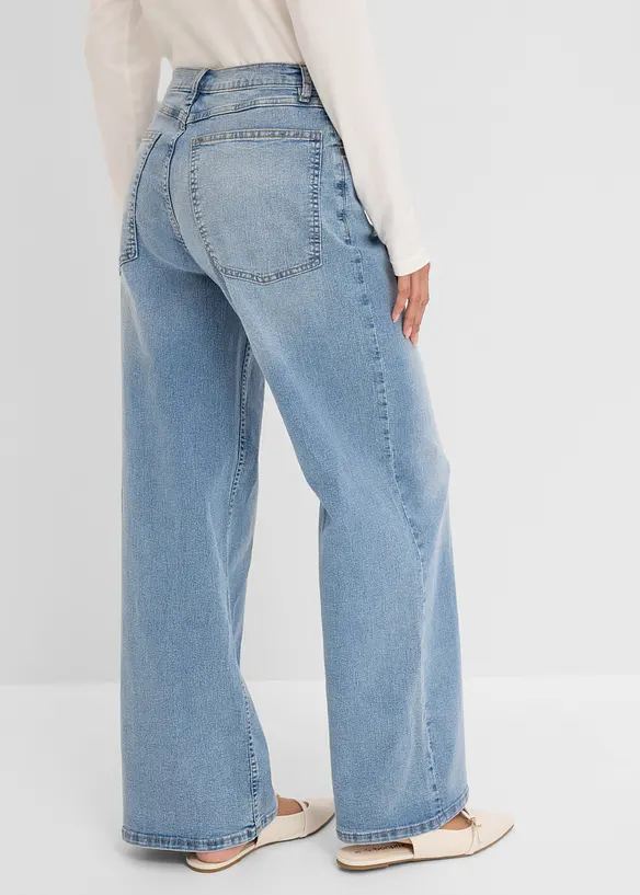 Jeans wide leg, vita alta, bonprix
