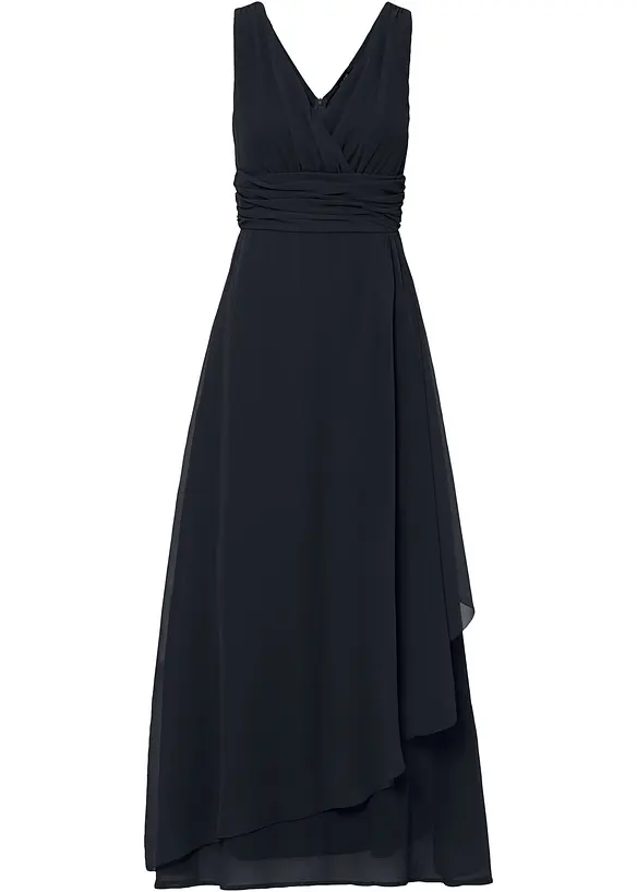 Abito in chiffon con arricciature, bonprix