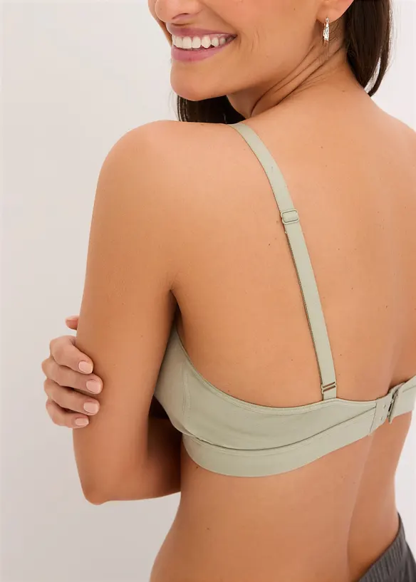 Reggiseno allattamento senza ferretto con cotone biologico (pacco da 2), bonprix