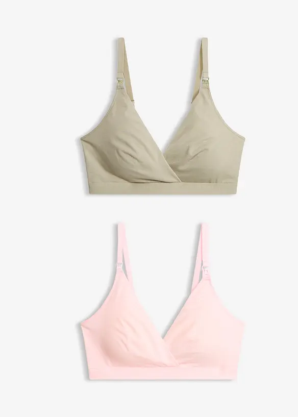 Reggiseno allattamento senza ferretto con cotone biologico (pacco da 2), bonprix
