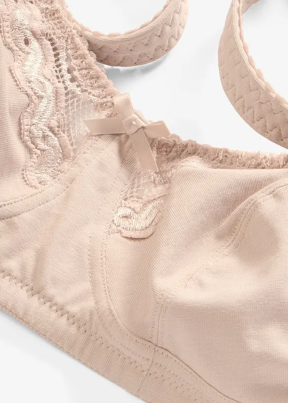 Reggiseno senza ferretto  con cotone biologico (pacco da 2), bonprix