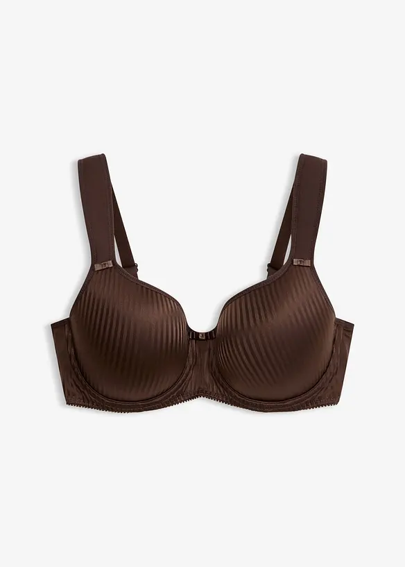 Reggiseno con coppe preformate, spalline imbottite ed effetto lucido, bonprix