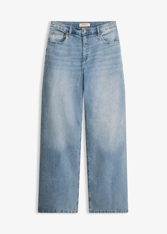 Jeans wide leg, vita alta, bonprix