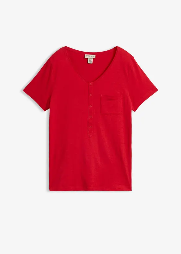 T-shirt con abbottonatura, bonprix