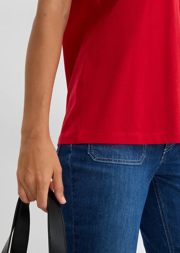 T-shirt con abbottonatura, bonprix