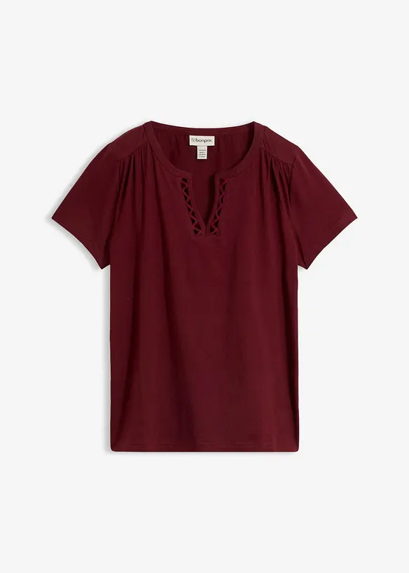 Maglia in cotone con scollo particolare, bonprix