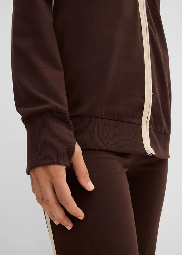Tuta sportiva in cotone elasticizzato (set 2 pezzi), bonprix