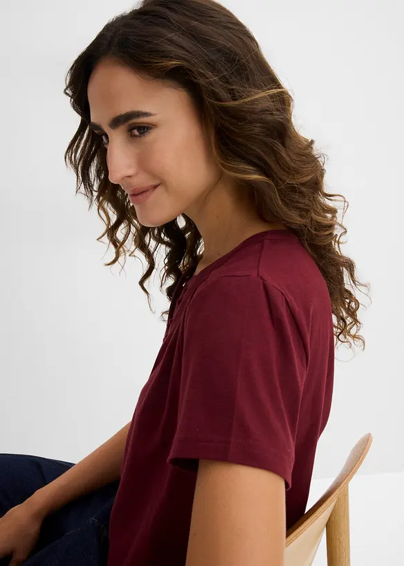 Maglia in cotone con scollo particolare, bonprix