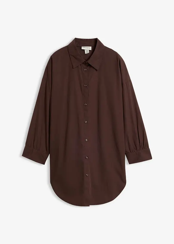 Camicetta oversize in cotone con maniche a 3/4, bonprix