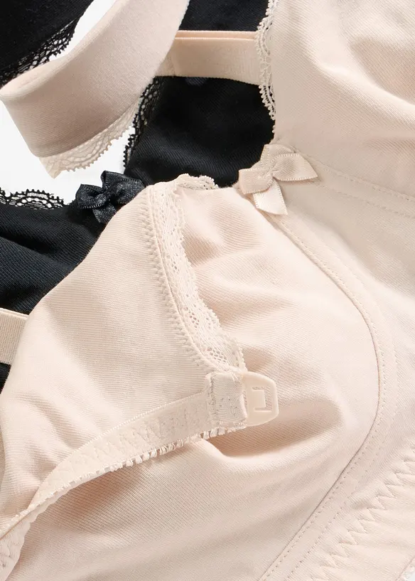 Reggiseno allattamento senza ferretto con cotone biologico (pacco da 2), bonprix