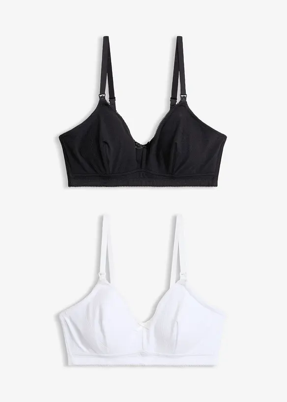 Reggiseno allattamento senza ferretto con cotone biologico (pacco da 2), bonprix