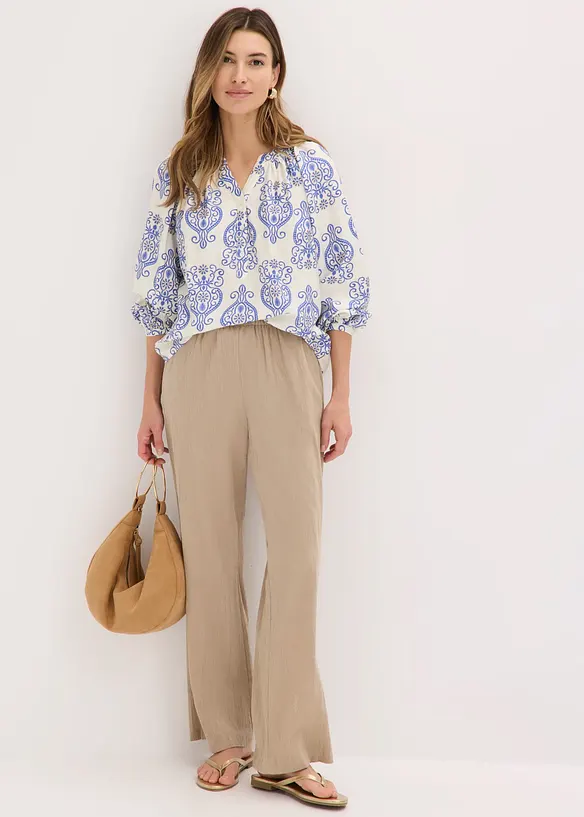 Blusa in misto viscosa fluido, bonprix
