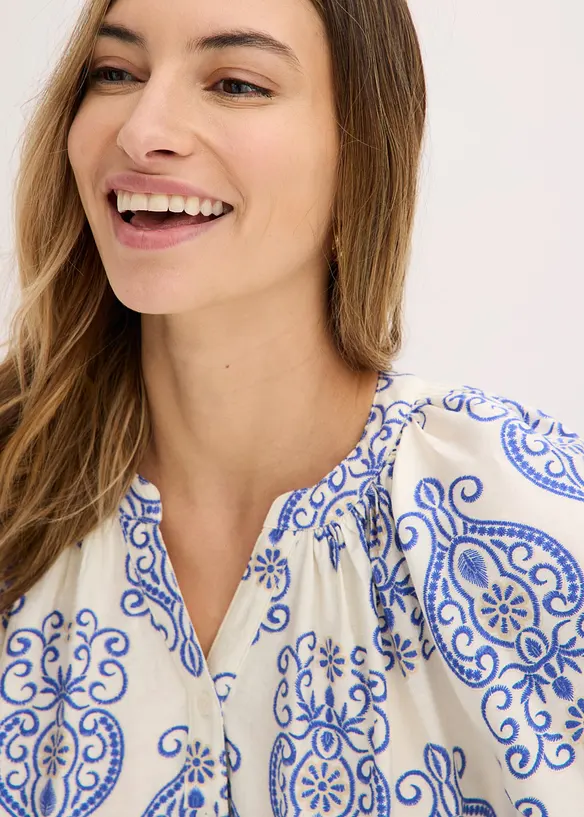 Blusa in misto viscosa fluido, bonprix