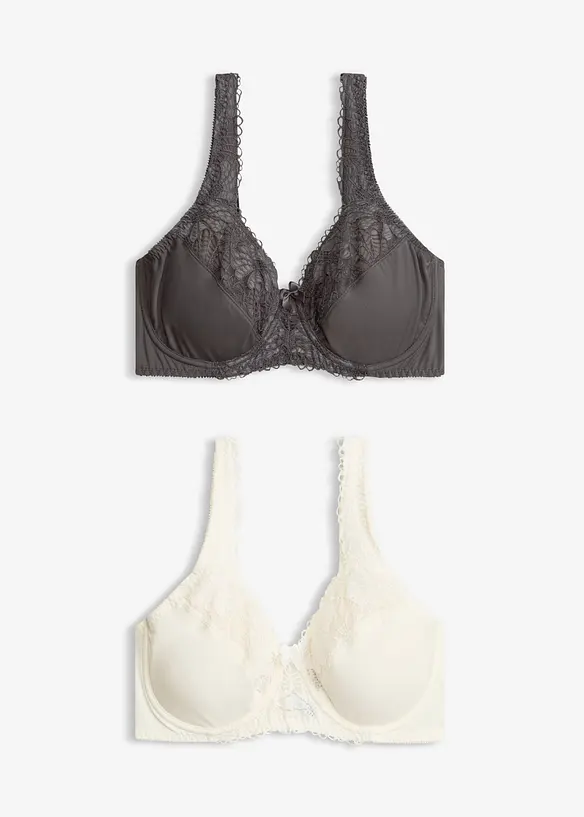 Reggiseno minimizer con spalline imbottite (pacco da 2), bonprix