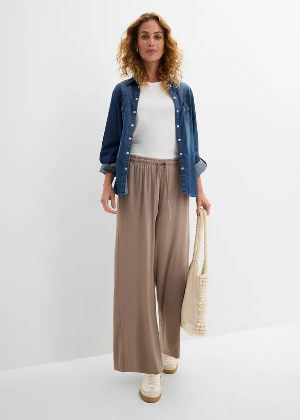 Pantaloni in jersey di viscosa fluente, bonprix