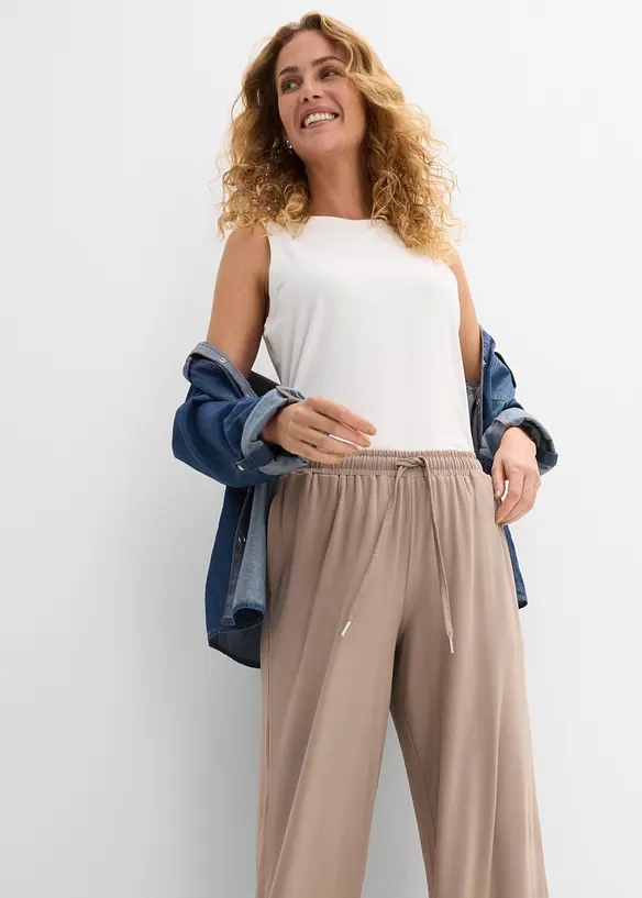 Pantaloni in jersey di viscosa fluente, bonprix