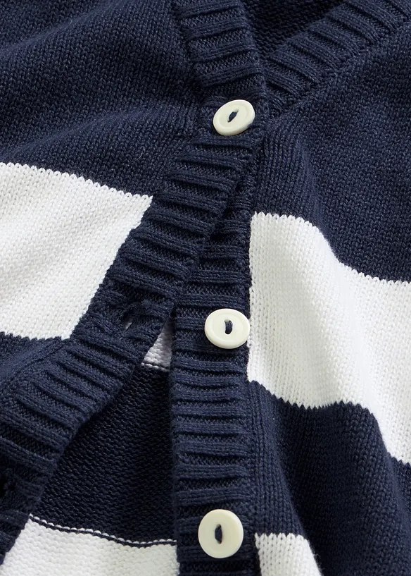 Cardigan in maglia di cotone a righe, bonprix