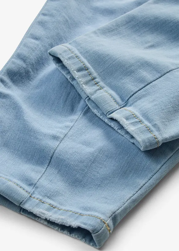 Jeans barrel shape in cotone biologico, vita alta, bonprix