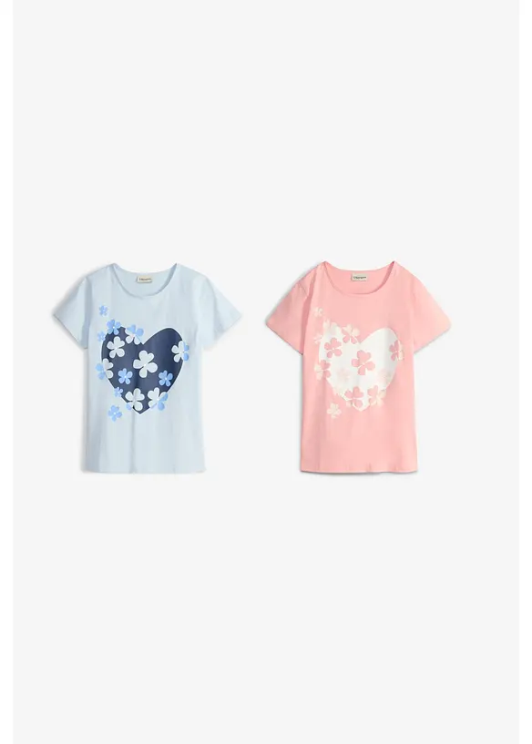 T-shirt in puro cotone biologico (pacco da 2), bonprix