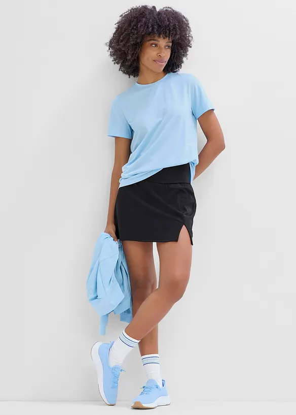 T-shirt per sport con cotone, ad asciugatura rapida (pacco da 2), bonprix