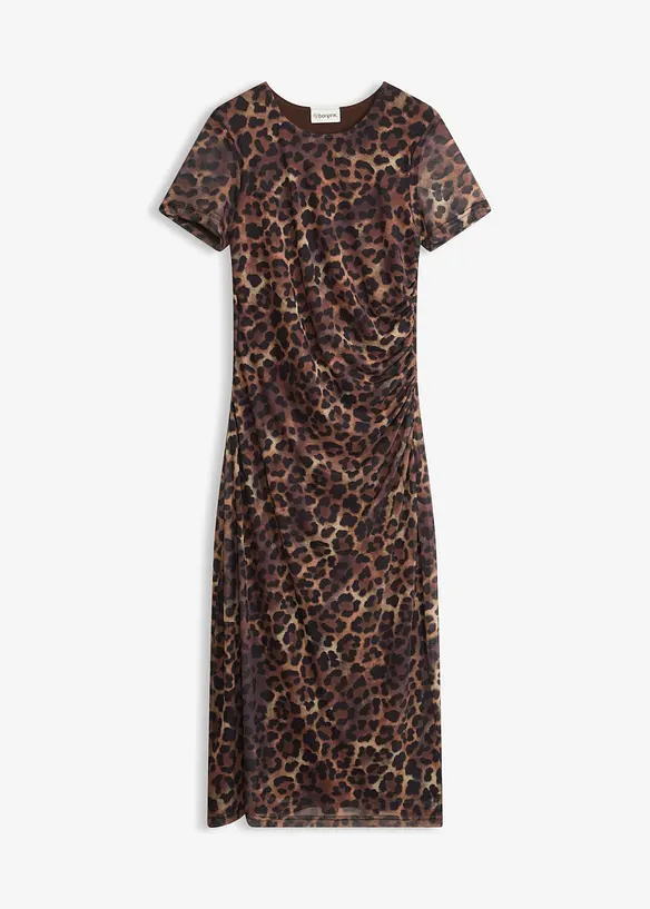 Abito midi in morbido mesh, bonprix
