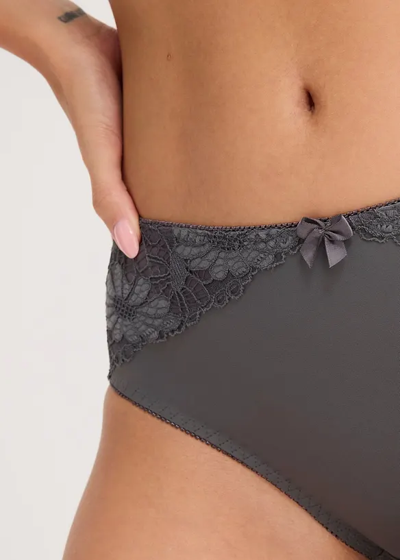 Slip alto con pizzo (pacco da 2), bonprix