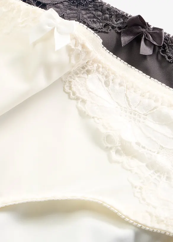Slip alto con pizzo (pacco da 2), bonprix