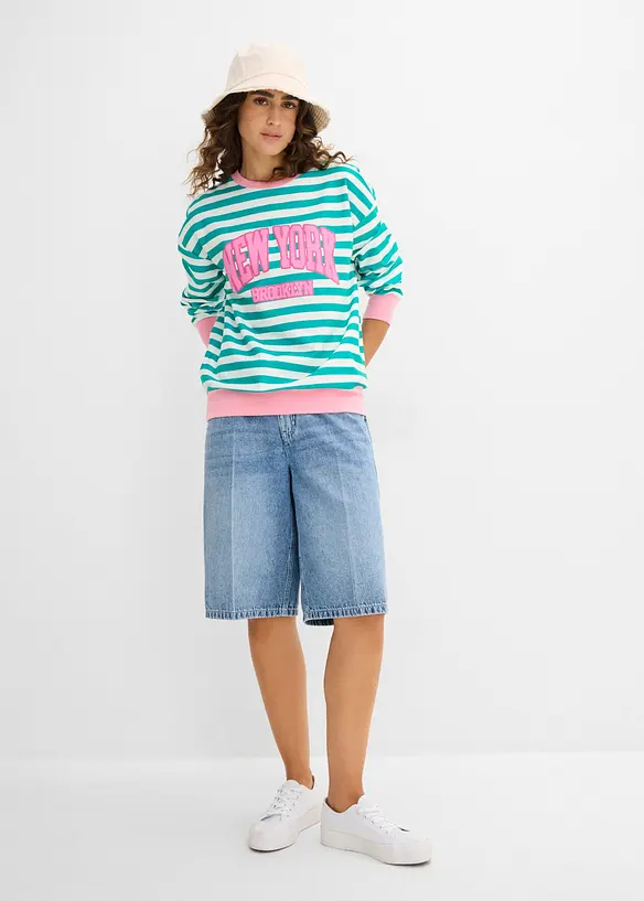 Felpa oversize in puro cotone, bonprix