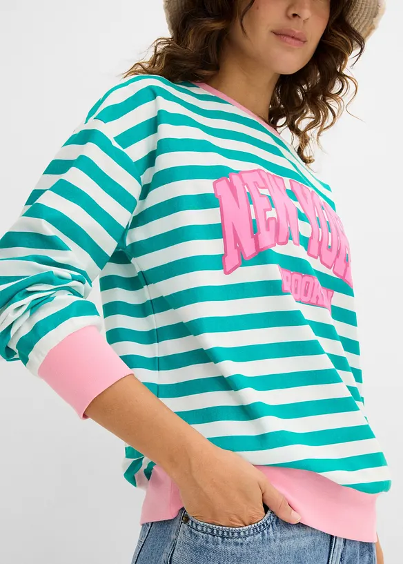 Felpa oversize in puro cotone, bonprix